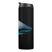 SCHWARZ GEGEN SCHWARZEN HINTERGRUND THERMOSBECHER (Nach rechts gedreht)