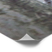 Schwarz gekappte Chickade im Schnee - entfernbarer Poster (Ecke)