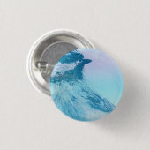 Schwarz gekappte Chickadeausdruck Button (Vorne & Hinten)
