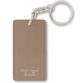 Schwarz gekappte Chickadee Bird Painting Initials Schlüsselanhänger