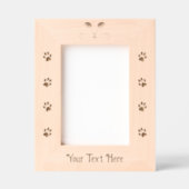 Schwarz gekrönte Cat Face Whiskers Paw Prints Geätzte Rahmen (Vorderseite)