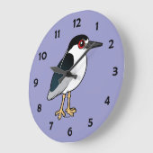 Schwarz-gekrönter Nachtreiher Große Wanduhr (Winkel)