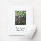 Schwarz-Gekrönter Nachtreiher Mousepad (Mit Mouse)