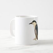 Schwarz-gekrönter Nachtreiher-Vogel Kaffeetasse (Vorderseite Links)