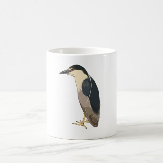 Schwarz-gekrönter Nachtreiher-Vogel Kaffeetasse (Mittel)