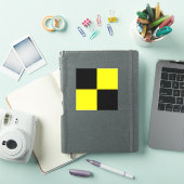 Schwarz-gelb-Aufprallprüfkleber Aufkleber (iPad Hülle)