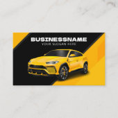 Schwarz-Gelb-Auto-Automobil-Einzelteile Visitenkarte (Vorderseite)