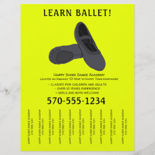Schwarz-Gelb Ballett Tanz Tanz Tränen Abstreifen S Flyer