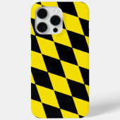Schwarz-Gelb-Bayern Diamantfahne-Muster Case-Mate iPhone Hülle (Rückseite)