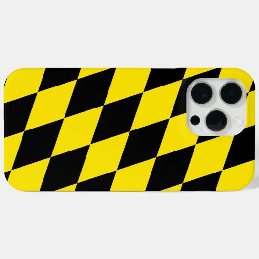 Schwarz-Gelb-Bayern Diamantfahne-Muster Case-Mate iPhone Hülle (Rückseite (Horizontal))