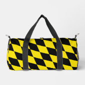 Schwarz-Gelb-Bayern Diamantfahne-Muster Duffle Bag (Vorderseite)