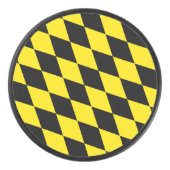 Schwarz-Gelb-Bayern Diamantfahne-Muster Eishockey Puck (Vorderseite)