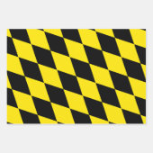 Schwarz-Gelb-Bayern Diamantfahne-Muster Geschenkpapier Set (Vorderseite 2)