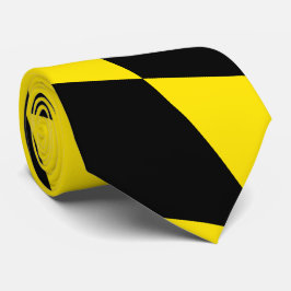 Schwarz-Gelb-Bayern Diamantfahne-Muster Krawatte