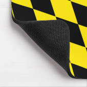 Schwarz-Gelb-Bayern Diamantfahne-Muster Mousepad (Ecke)