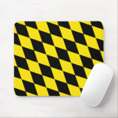 Schwarz-Gelb-Bayern Diamantfahne-Muster Mousepad (Mit Mouse)