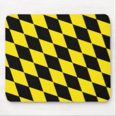 Schwarz-Gelb-Bayern Diamantfahne-Muster Mousepad (Vorne)