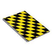 Schwarz-Gelb-Bayern Diamantfahne-Muster Notizblock (Rechte Seite)