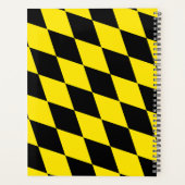Schwarz-Gelb-Bayern Diamantfahne-Muster Planer (Rückseite)