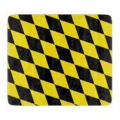 Schwarz-Gelb-Bayern Diamantfahne-Muster Schneidebrett (Vorderseite)