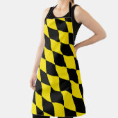 Schwarz-Gelb-Bayern Diamantfahne-Muster Schürze (InSitu)