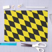 Schwarz-Gelb-Bayern Diamantfahne-Muster Seidenpapier (Handwerk)