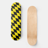 Schwarz-Gelb-Bayern Diamantfahne-Muster Skateboard (Vorderseite)