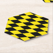 Schwarz-Gelb-Bayern Diamantfahne-Muster Untersetzer (angewinkelt)
