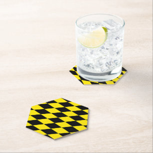 Schwarz-Gelb-Bayern Diamantfahne-Muster Untersetzer