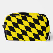 Schwarz-Gelb-Bayern Diamantfahne-Muster Waschbeutel (Vorderseite)