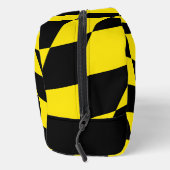 Schwarz-Gelb-Bayern Diamantfahne-Muster Waschbeutel (Rechts)