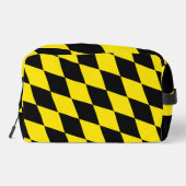Schwarz-Gelb-Bayern Diamantfahne-Muster Waschbeutel (Rückseite)