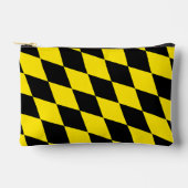 Schwarz-Gelb-Bayern Diamantfahne-Muster Zubehörtasche (Vorderseite)