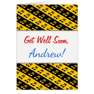 Schwarz & Gelb Beamed Sechzehnte Notes Muster