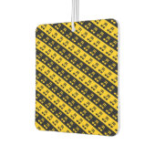 Schwarz & Gelb Beamed Sechzehnte Notes Muster Autolufterfrischer (Links)