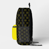 Schwarz & Gelb Bedruckter Rucksack (Rechts)