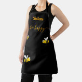 Schwarz-Gelb-Bienen-Name glücklich Schürze (InSitu)