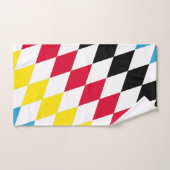 Schwarz-Gelb-Blau-Bayern Diamantfarben-Muster Badhandtuch Set (Handtuch)