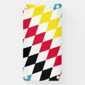 Schwarz-Gelb-Blau-Bayern Diamantfarben-Muster Banner (Vertikal)