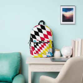 Schwarz-Gelb-Blau-Bayern Diamantfarben-Muster Bedruckter Rucksack