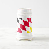 Schwarz-Gelb-Blau-Bayern Diamantfarben-Muster Bierglas (Mittel)