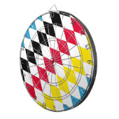 Schwarz-Gelb-Blau-Bayern Diamantfarben-Muster Dartscheibe (Vorderseite rechts)