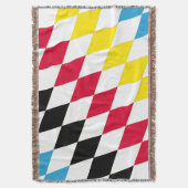 Schwarz-Gelb-Blau-Bayern Diamantfarben-Muster Decke (Vorderseite Vertikal)