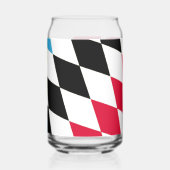 Schwarz-Gelb-Blau-Bayern Diamantfarben-Muster Dosenglas (Vorderseite)