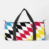 Schwarz-Gelb-Blau-Bayern Diamantfarben-Muster Duffle Bag (Vorderseite)