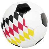 Schwarz-Gelb-Blau-Bayern Diamantfarben-Muster Fußball (Dreiviertel)