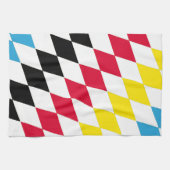 Schwarz-Gelb-Blau-Bayern Diamantfarben-Muster Geschirrtuch (Horizontal)