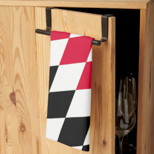 Schwarz-Gelb-Blau-Bayern Diamantfarben-Muster Geschirrtuch