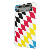 Schwarz-Gelb-Blau-Bayern Diamantfarben-Muster Mini Klemmbrett (Gewinkelt2)