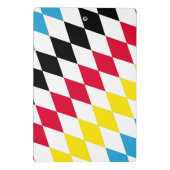Schwarz-Gelb-Blau-Bayern Diamantfarben-Muster Mini Klemmbrett (Rückseite)